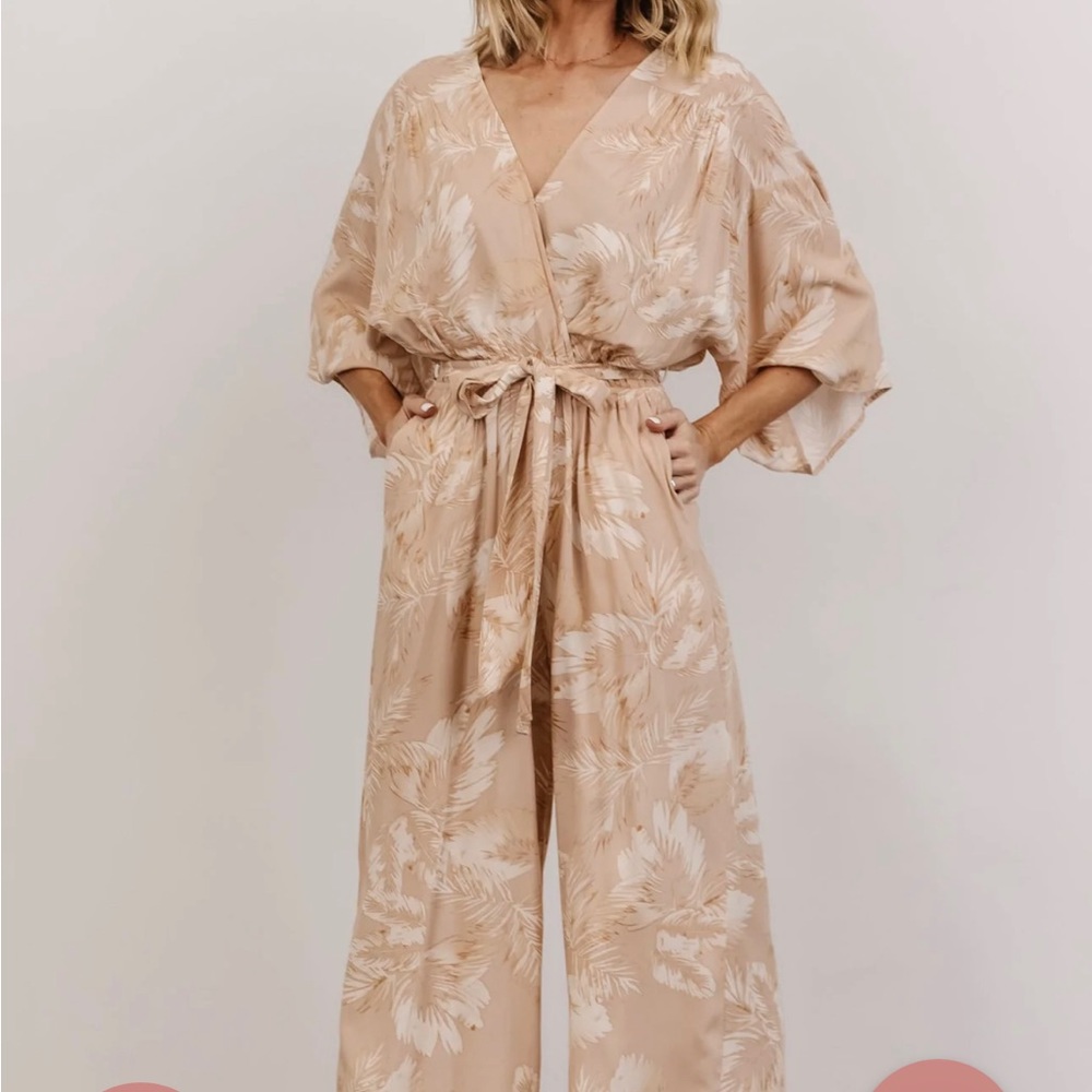 Palm Print Jumpsuit